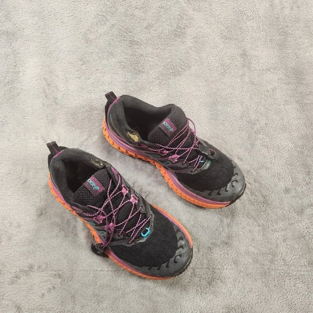 Asics Shoes Womens 8 Black Trabuco Max Sneakers Trail Running Gorpcore 1012A901 - Picture 7 of 13